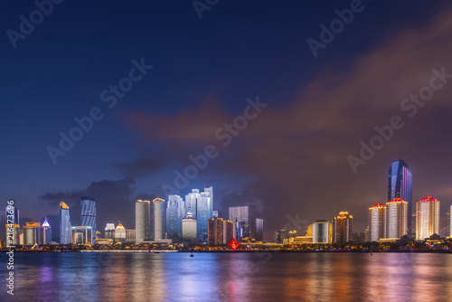 Wallpaper Mural The night scene of urban architectural landscape in Qingdao Torontodigital.ca