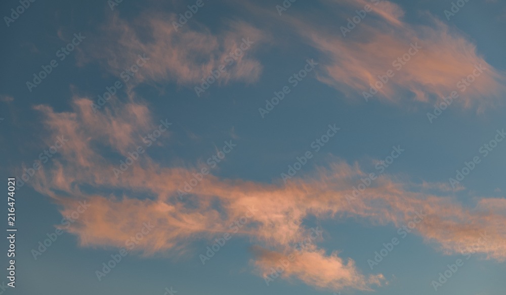 Sunset sky with orange clouds. Nature background. Sunset sky with orange clouds. Nature background.