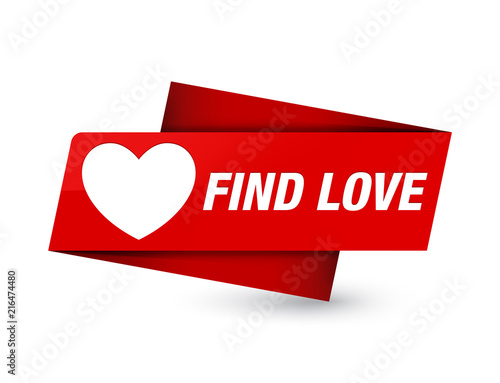 Find love premium red tag sign