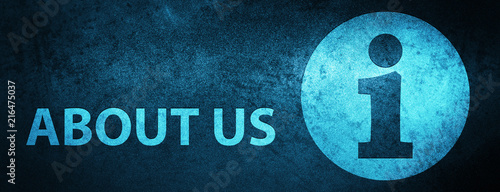 About us special blue banner background