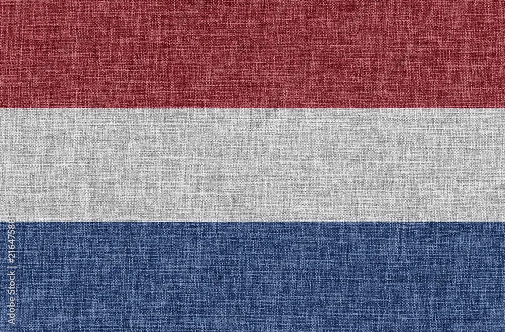 Flag of The Netherlands on fabric Flag of The Netherlands on fabric