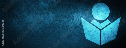 Elearning icon special blue banner background