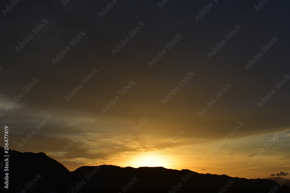 sky sunset in the mountains - Aceh, Indonesia sky sunset in the mountains - Aceh, Indonesia