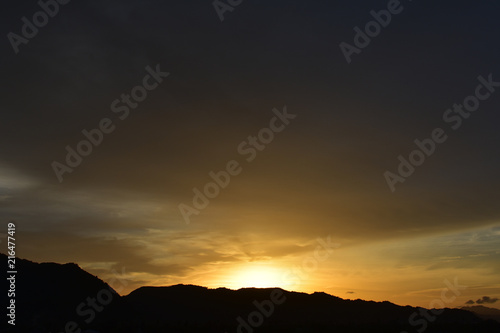 sky sunset in the mountains - Aceh, Indonesia