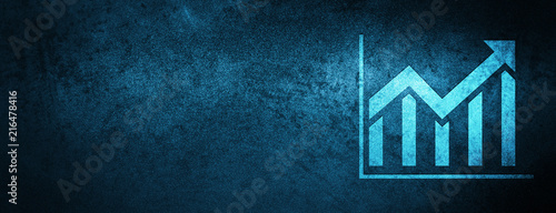 Obraz na płótnie Statistics icon special blue banner background