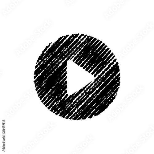 chalk drowing icon (play button)