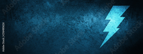 Slika na platnu Electricity icon special blue banner background