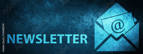 Newsletter special blue banner background
