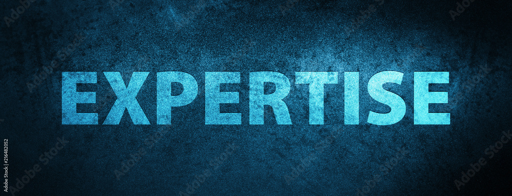 Expertise special blue banner background