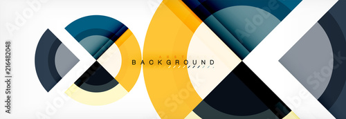Vector circular geometric abstract background
