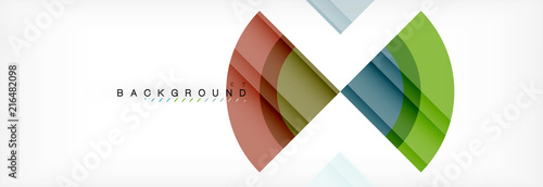 Vector circular geometric abstract background