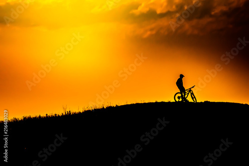 Biker at Sunset