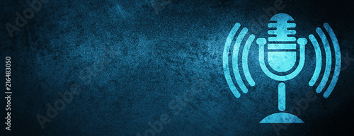 Wallpaper Mural Mic icon special blue banner background Torontodigital.ca