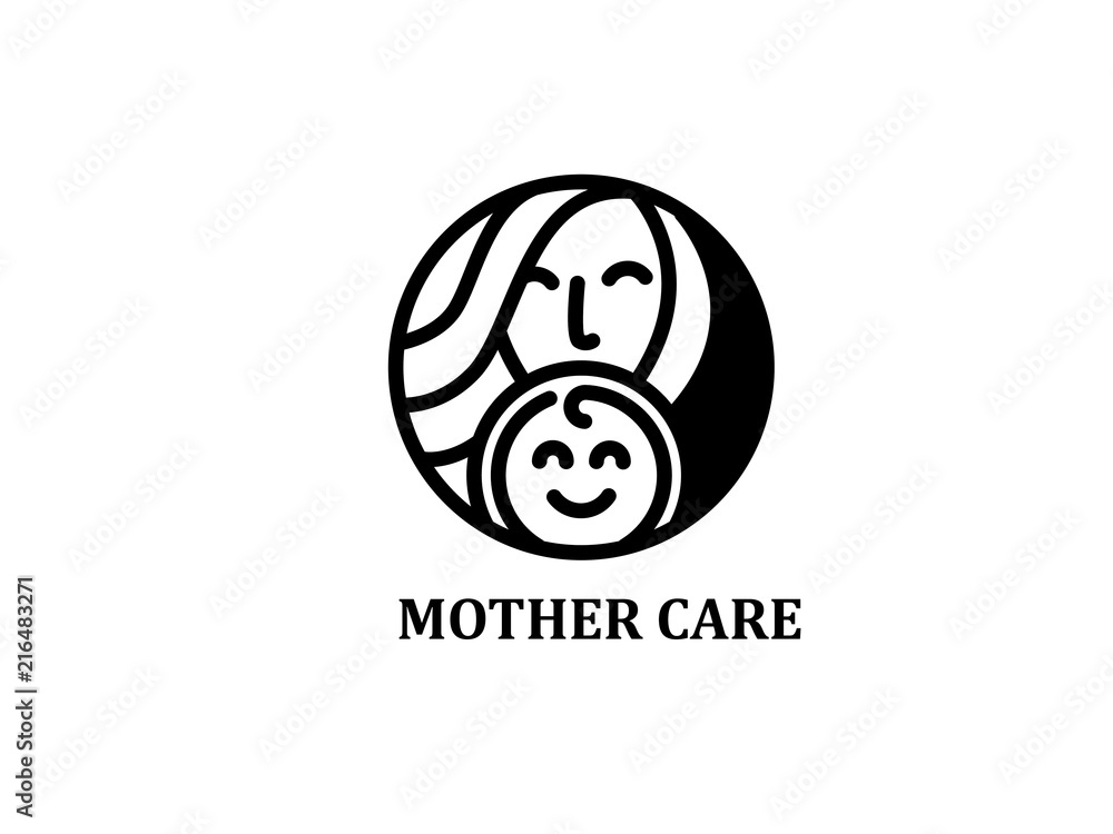 Naklejka baby care logo