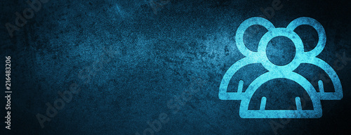 Group icon special blue banner background photo