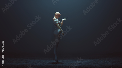 Evil Spirit with its Hand Out in a Foggy Void 3d Illustration 3d render