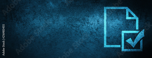 Survey icon special blue banner background