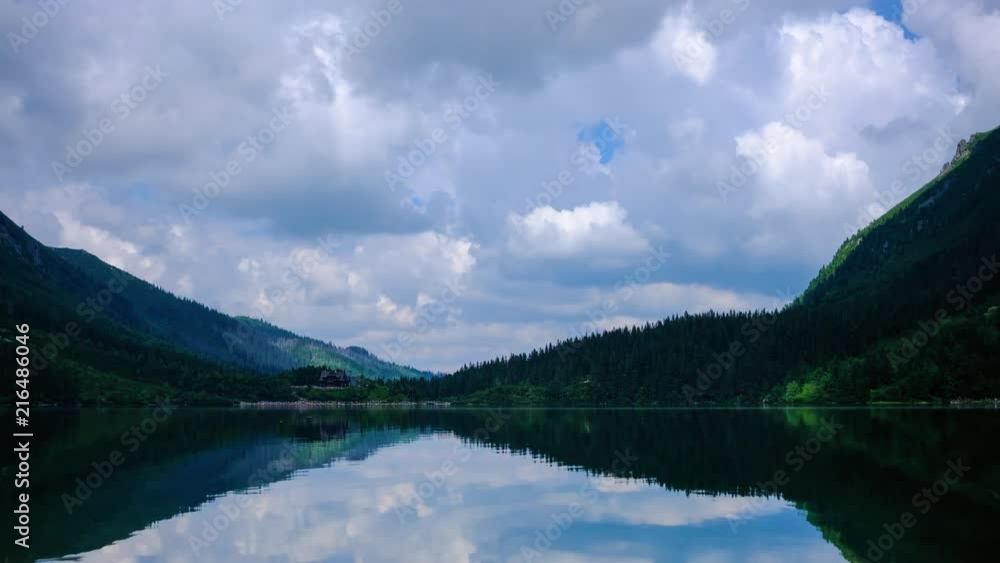 Alpine mountain lake in Poland High Tatras Mountains. Morskie Oko lake timelapse video. Alpine mountain lake in Poland High Tatras Mountains. Morskie Oko lake timelapse video.