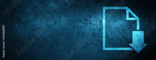 Download document icon special blue banner background photo