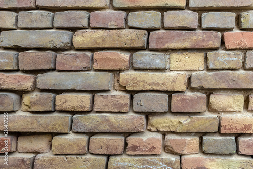 Background of old brick wall pattern texture.