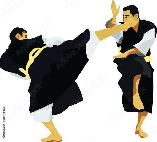Kempo Japanese Martial Art Vector Illustration photo