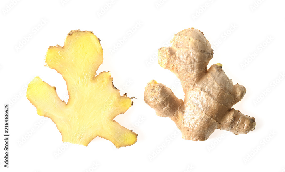 Ginger fresh Isolated on a white background Ginger fresh Isolated on a white background