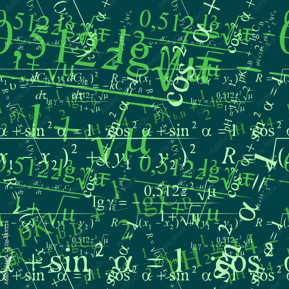 Seamless mathematical pattern Seamless mathematical pattern