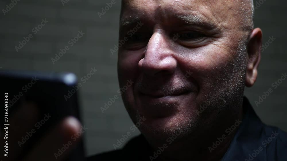 Surprised Businessman Smile Happy Reading Good News on Mobile Phone Surprised Businessman Smile Happy Reading Good News on Mobile Phone