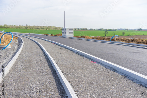 Baustelle im Strassenbau für ein Neubaugebiet photo