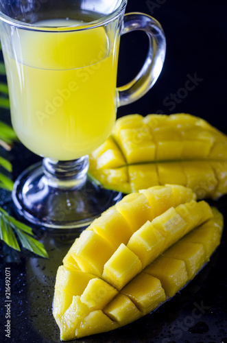 fresh mango and juice