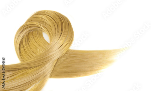 blond hair style isolated on white