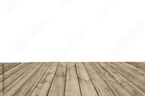 isolated wooden plank board on white background