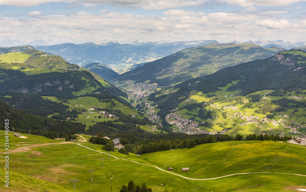 The stunning mountains in the Italian Dolomites, part of the European Alps in summer