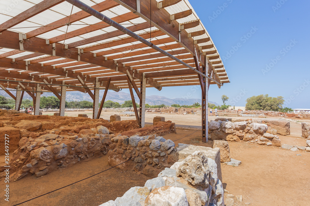 Site archéologique, le palais minoen de Malia en Crète - Grèce