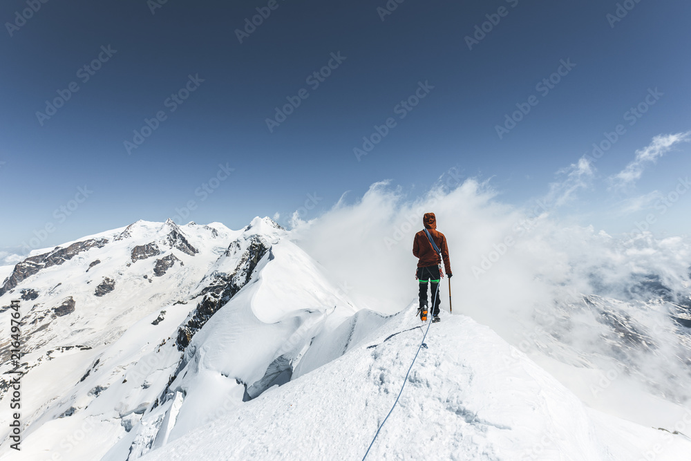 Breithorn peak zermatt - obrazy, fototapety, plakaty 