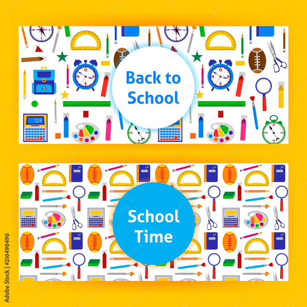 Back to school web banners Back to school web banners