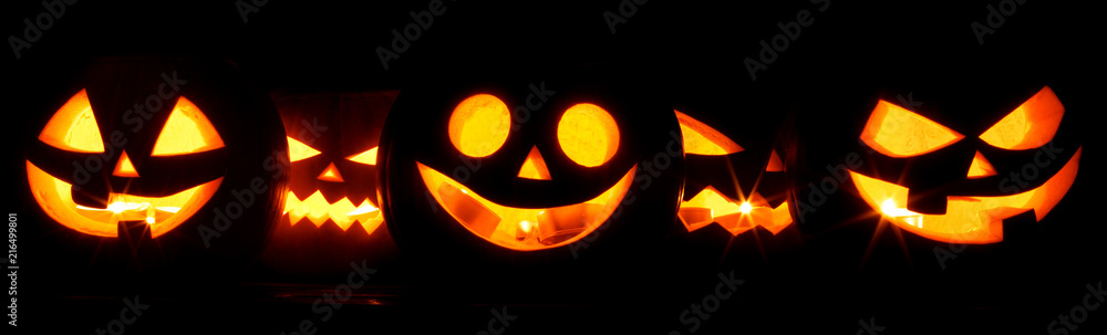 Halloween Pumpkins on black Halloween Pumpkins on black