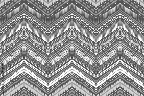 Abstract Ikat and boho style handcraft fabric pattern. Traditional Ethnic design for clothing and textile background, carpet or wallpaper