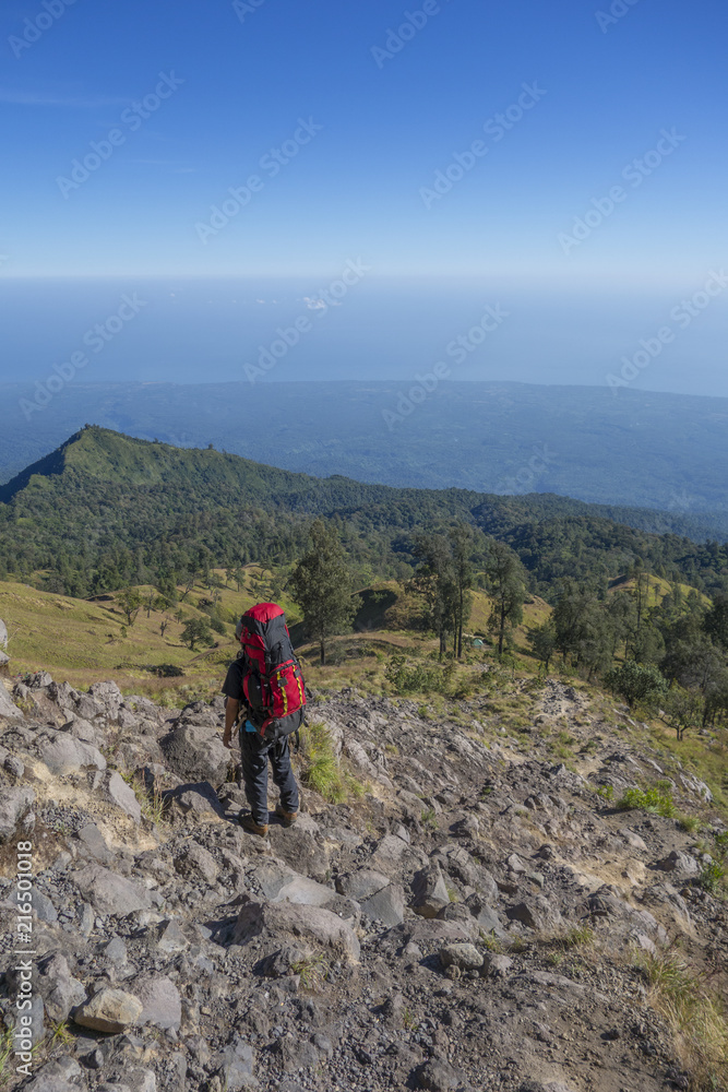 Rinjani mountain range, Lombok, Indonesia.