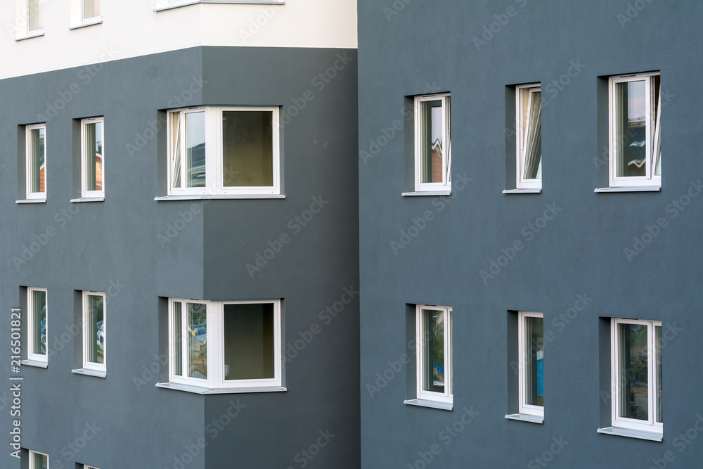 The windows in new modern residential building.
