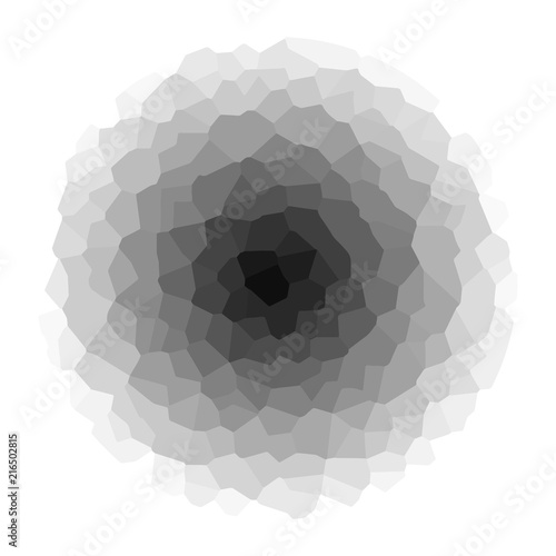 Halftone. Black circle. Circle halftone. Vector illustration