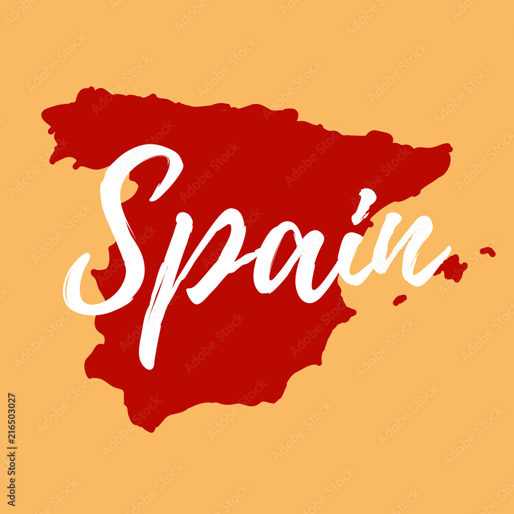 Obraz premium map of spain flat
