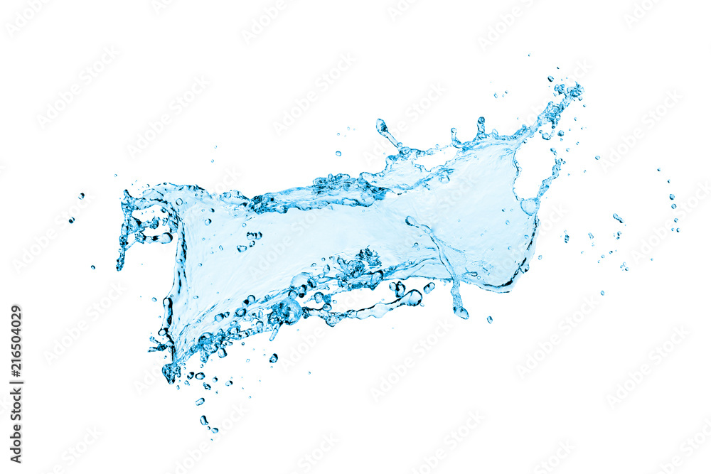 blue water splash isolated on white background blue water splash isolated on white background