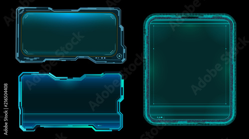 Futuristic displays with copy space.