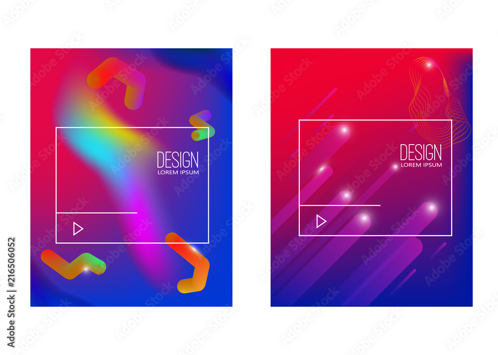 Fototapeta premium Abstract background with gradient waves and dynamic shape composition. Design element for poster, card, flyer,presentation, brochures,cover.