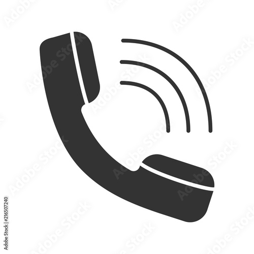 Handset glyph icon