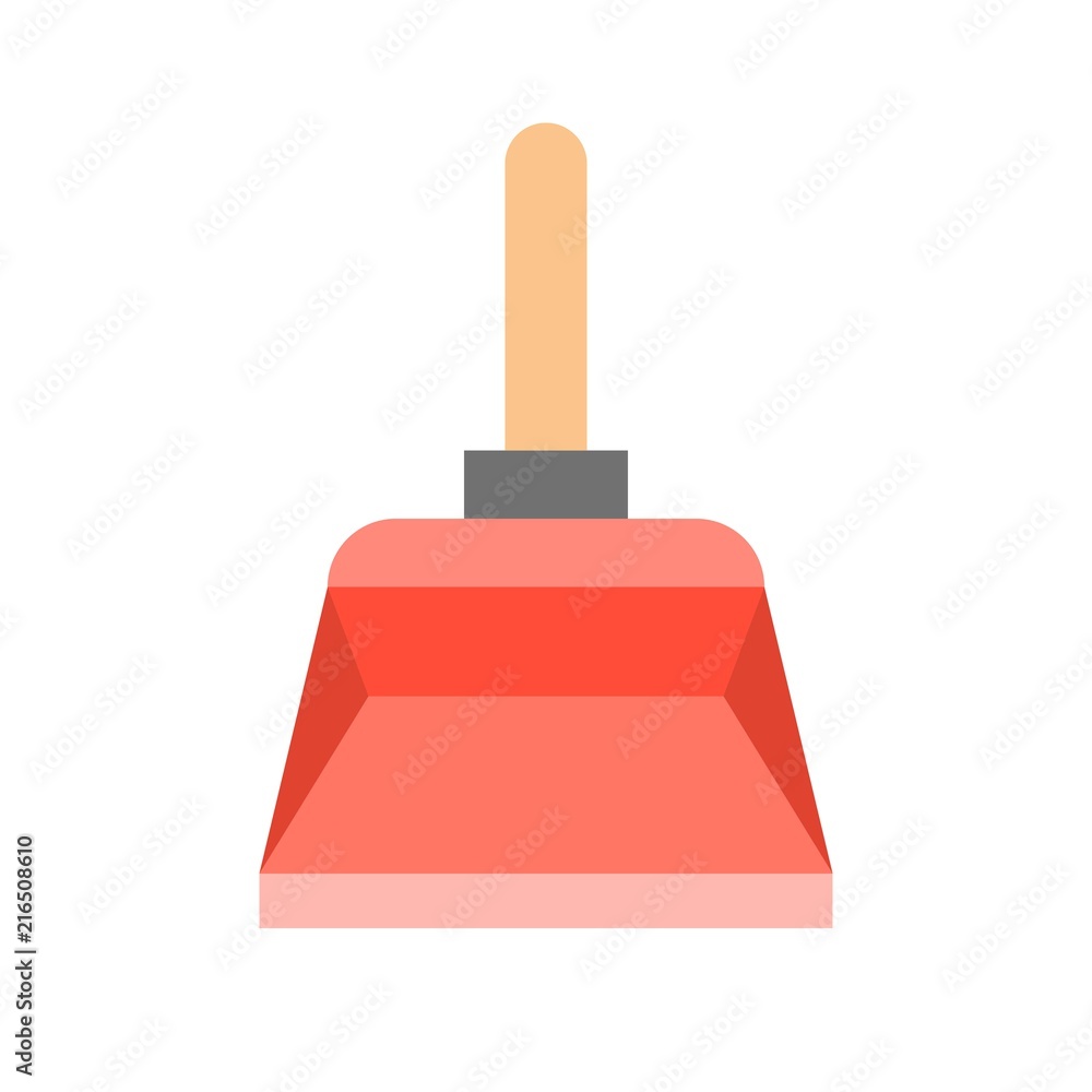 Dustpan, cleaning and laundry service related flat icon set Dustpan, cleaning and laundry service related flat icon set