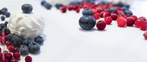 Blueberries and cranberries...