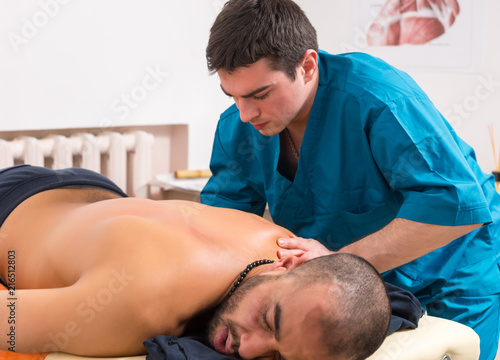Professional masseur or physiotherapist