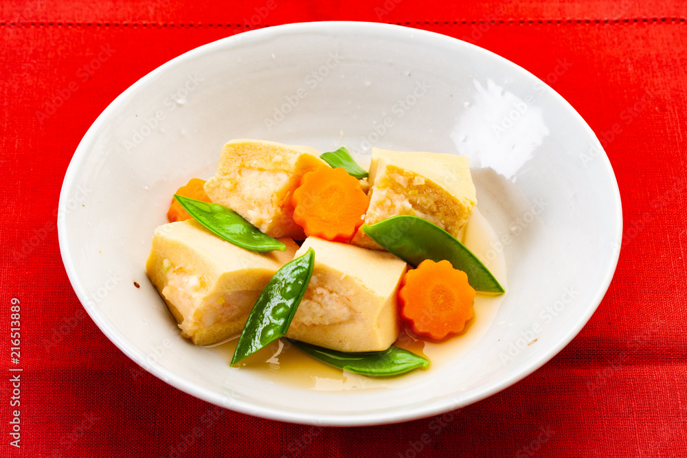 凍り豆腐のエビ詰め煮 凍り豆腐のエビ詰め煮